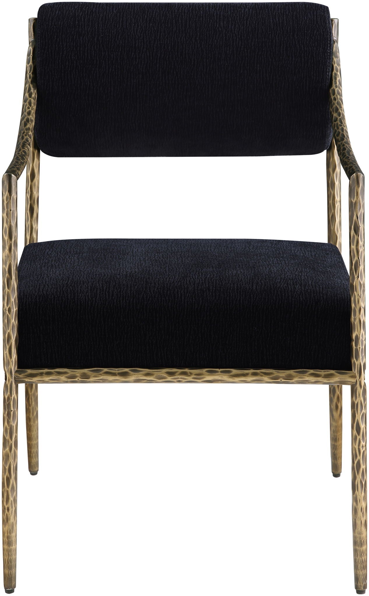 Bastille - Upholstered Dining Arm Chair (Set of 2) - Brass Frame