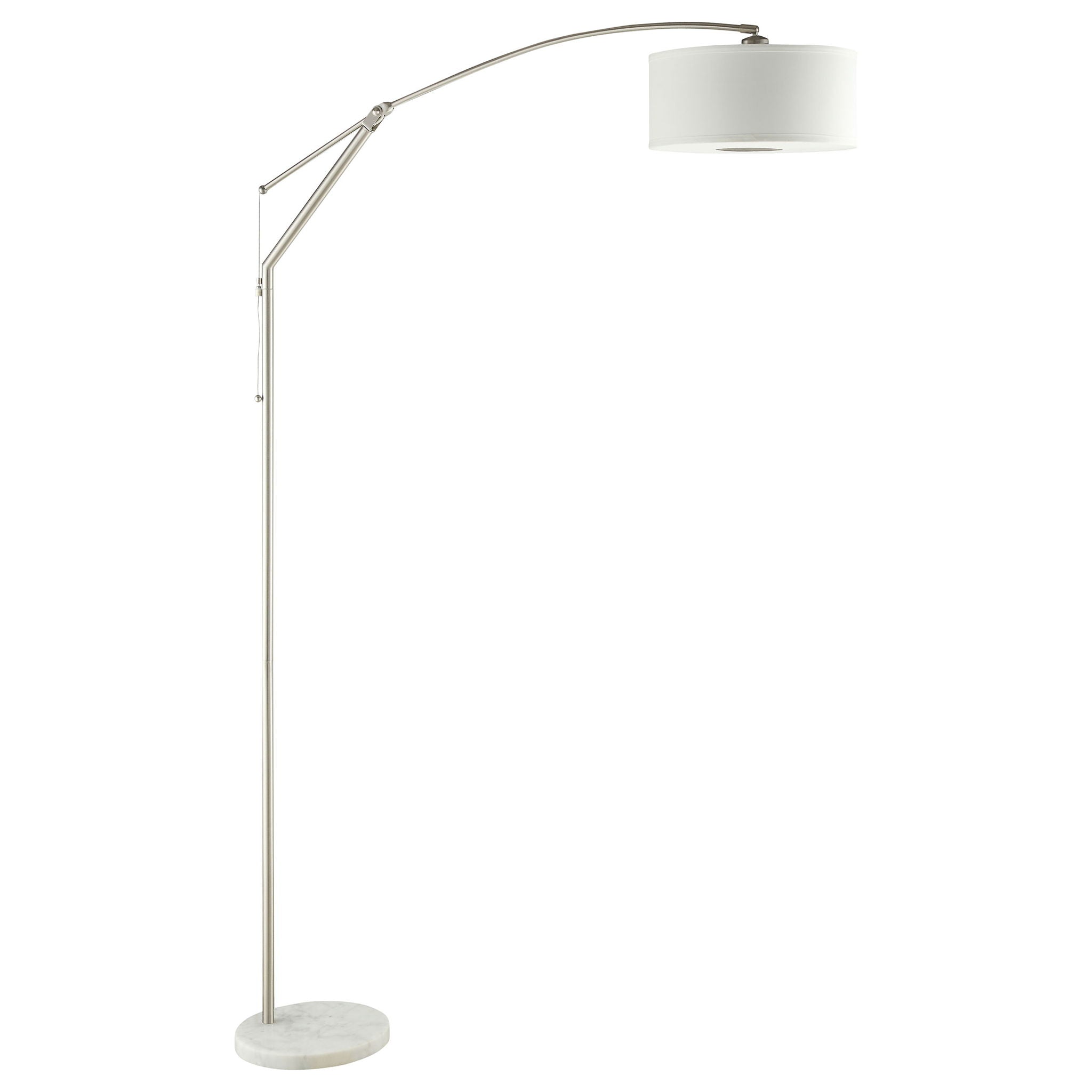 Jamison - Drum Shade Arc Adjustable Floor Lamp - Chrome
