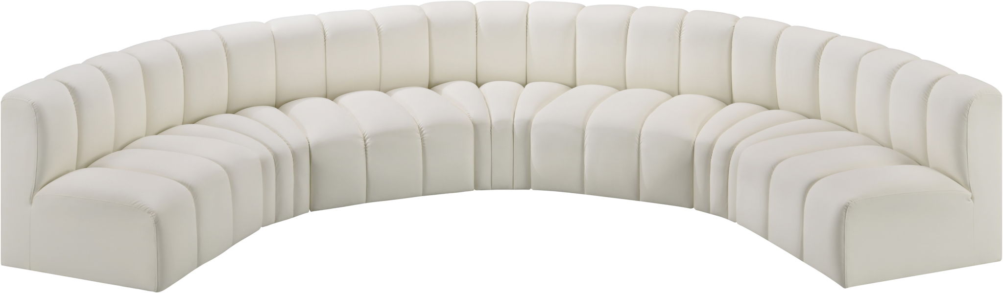 Arc - Faux Leather 7 Piece U-Shaped Modular Sofa