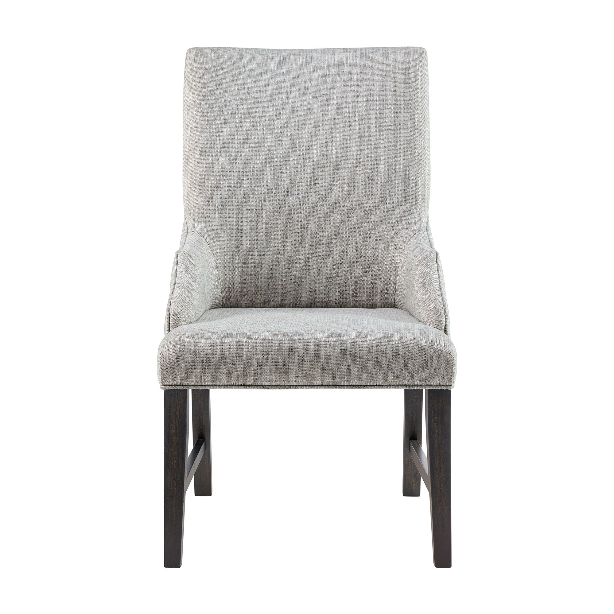 Montrose - Fabric Dining Host Chair (Set of 2) - Espresso / Light Gray