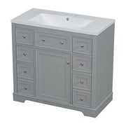 Modern Bathroom Vanity With Sink Combo, 6 Drawers And 1 Cabinet