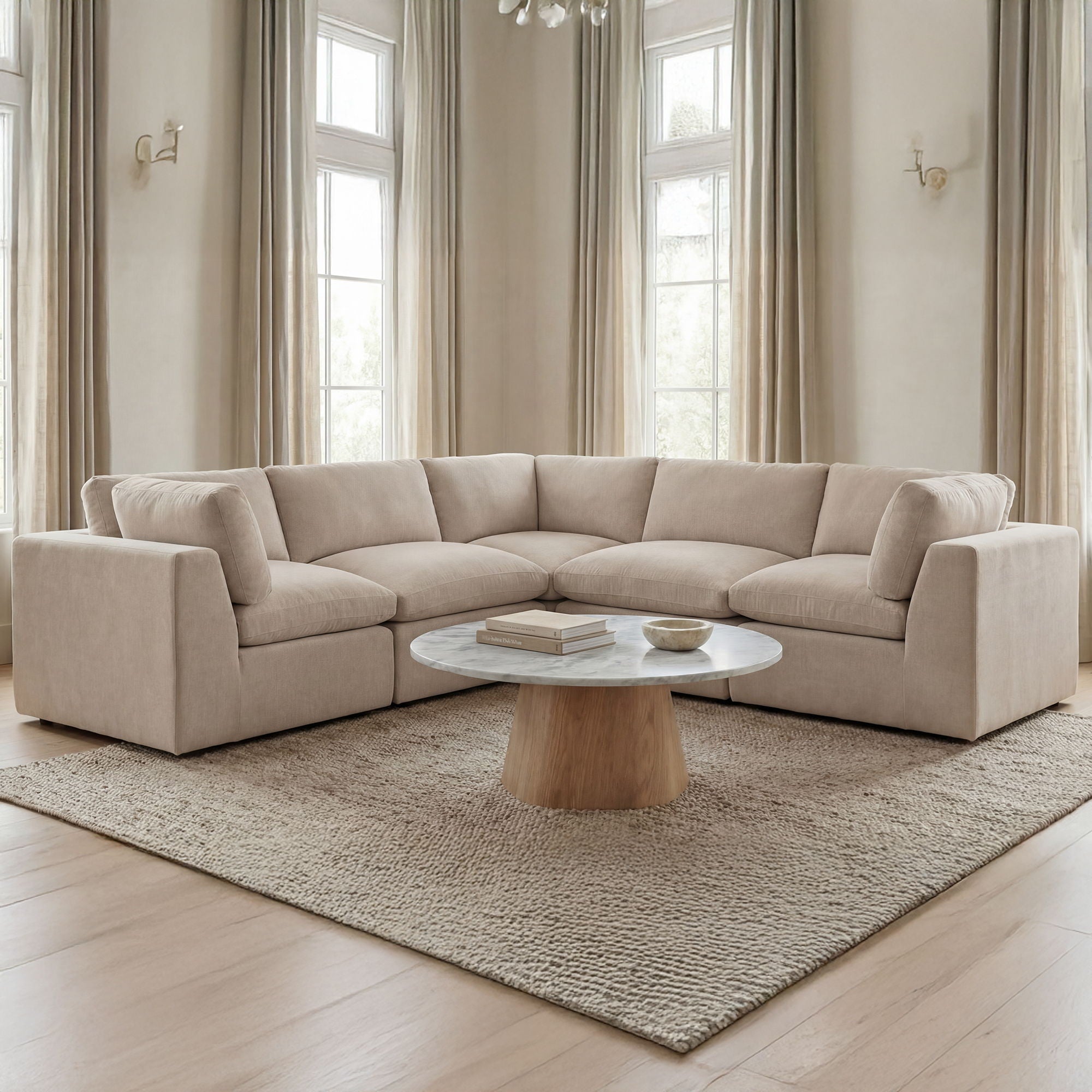 Cates - Classic L Modular Sectional - Pebble