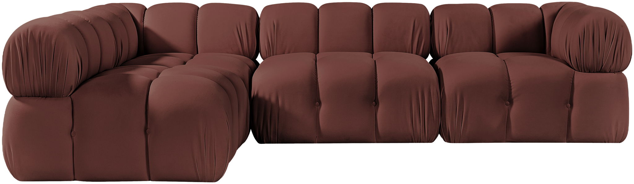 Orin - Fabric Velvet 4 Piece Modular Sectional