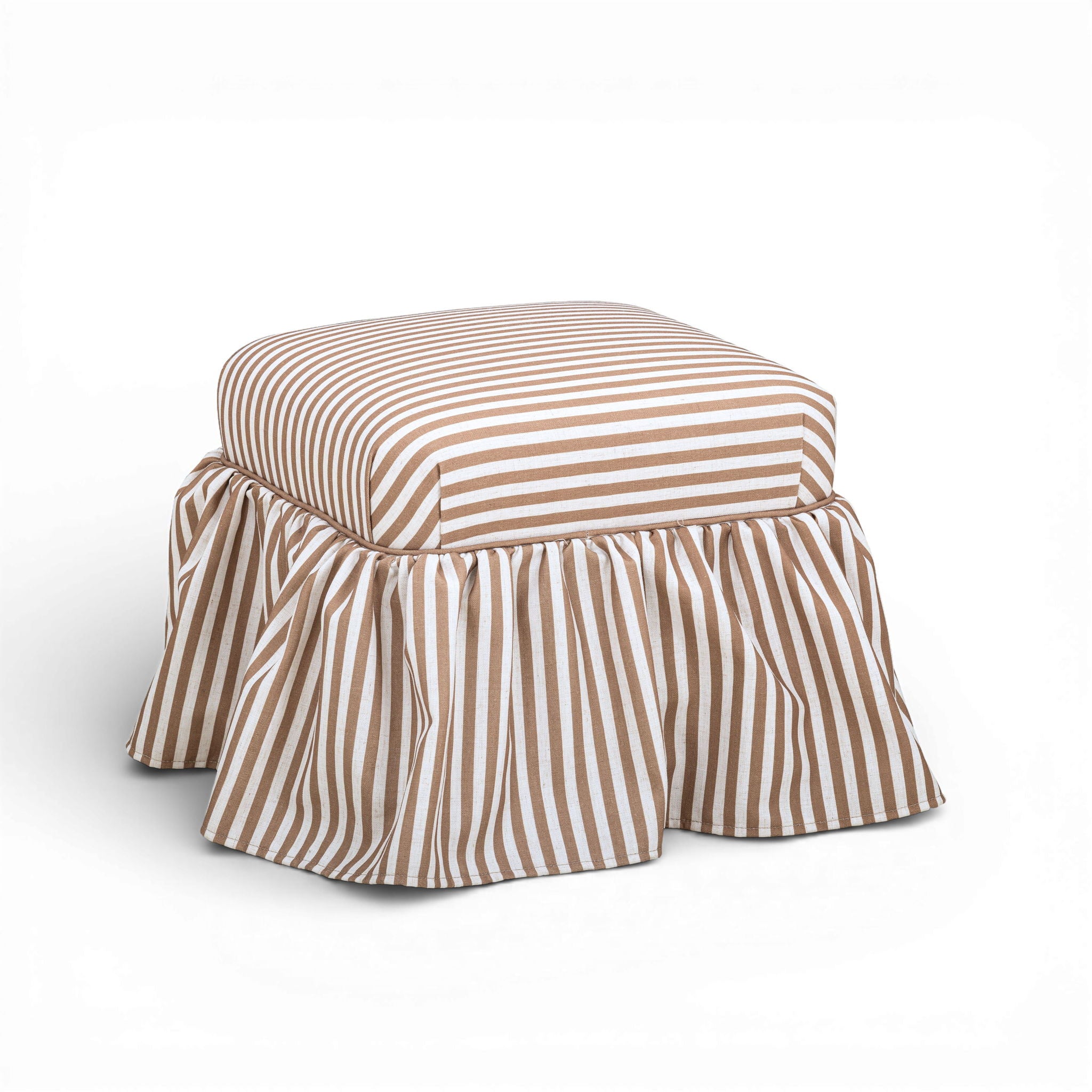 Gertrude - Striped Linen Ottoman