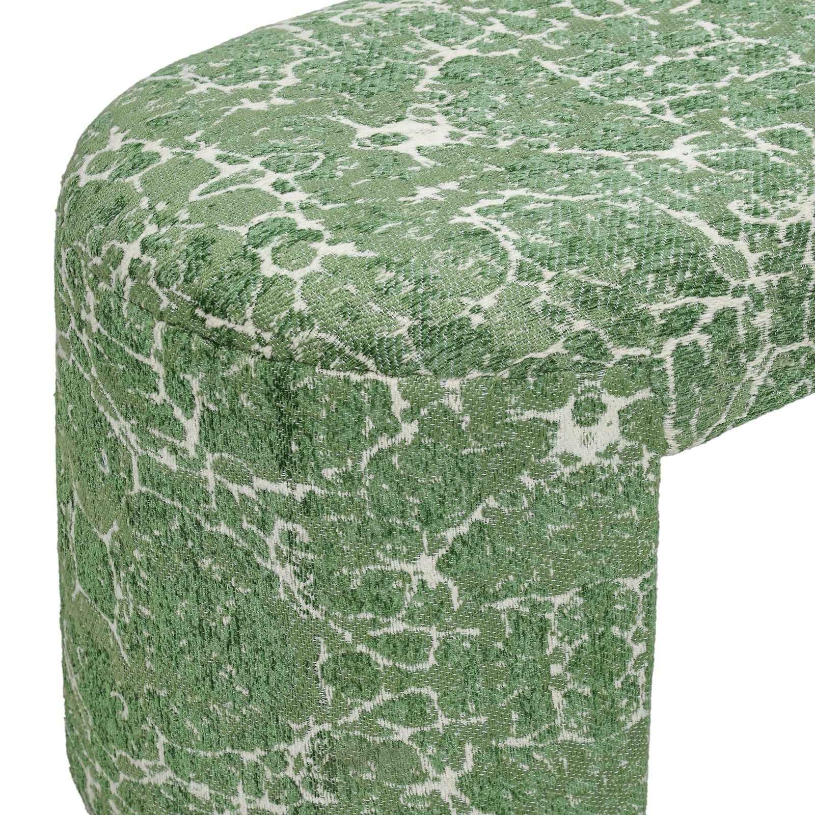 Greenspace - Round Upholstered Bench - Green