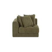 Davie - Corner Chair - Olive Green