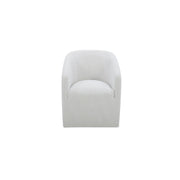 Sandy - Fabric Rolling Dining Chair - Off White