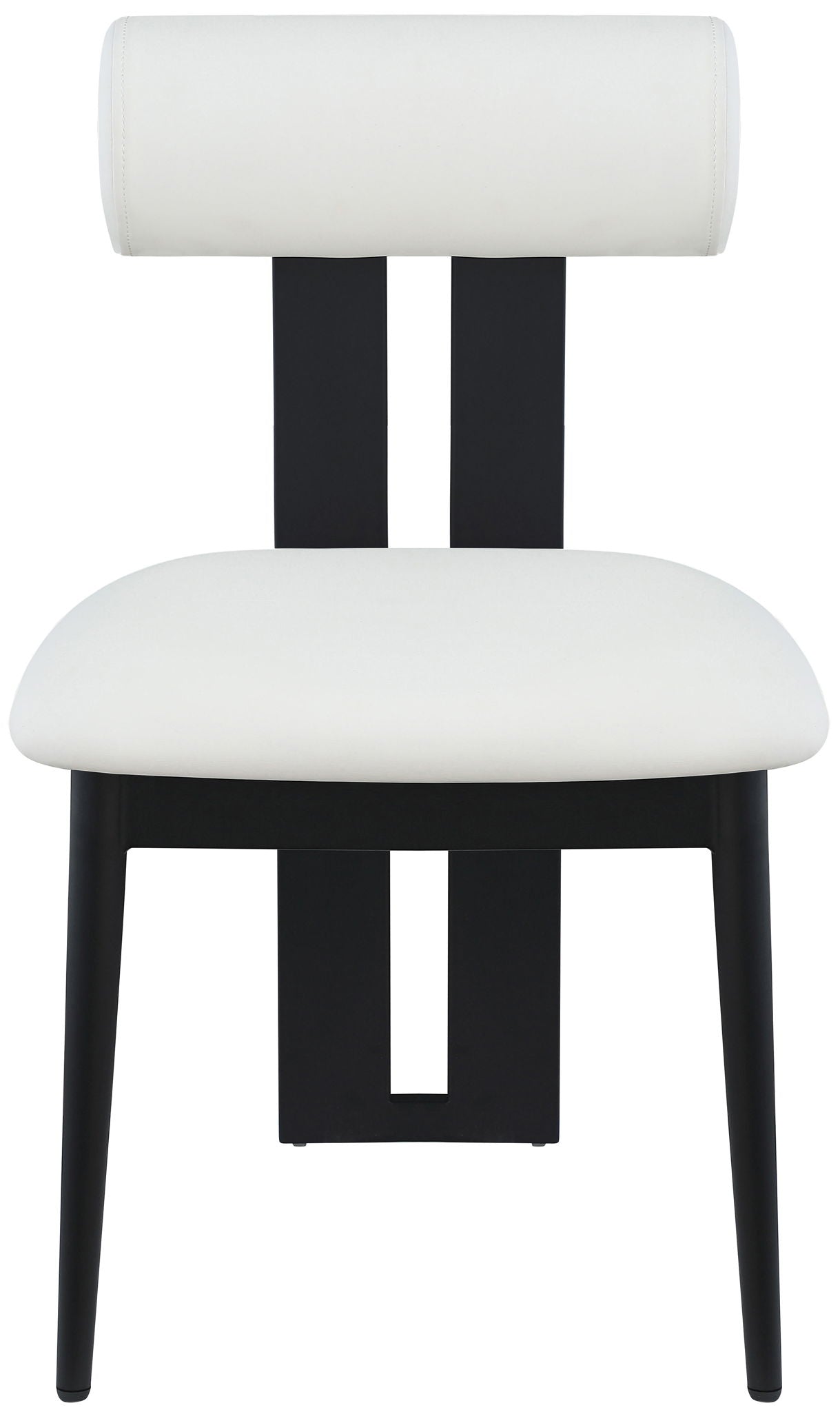 Dario - Faux Leather Dining Chair With Black Frame (Set of 2)