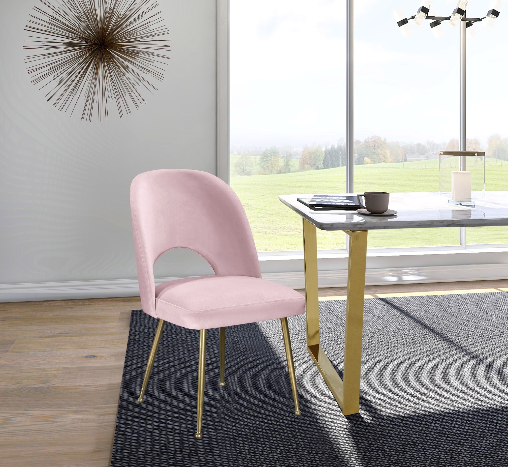 Logan - Dining Chair (Set of 2) - Gold Legs