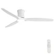 52" Ceiling Fan With Light, Dimmable DC Reversible Motor, 3 Blades