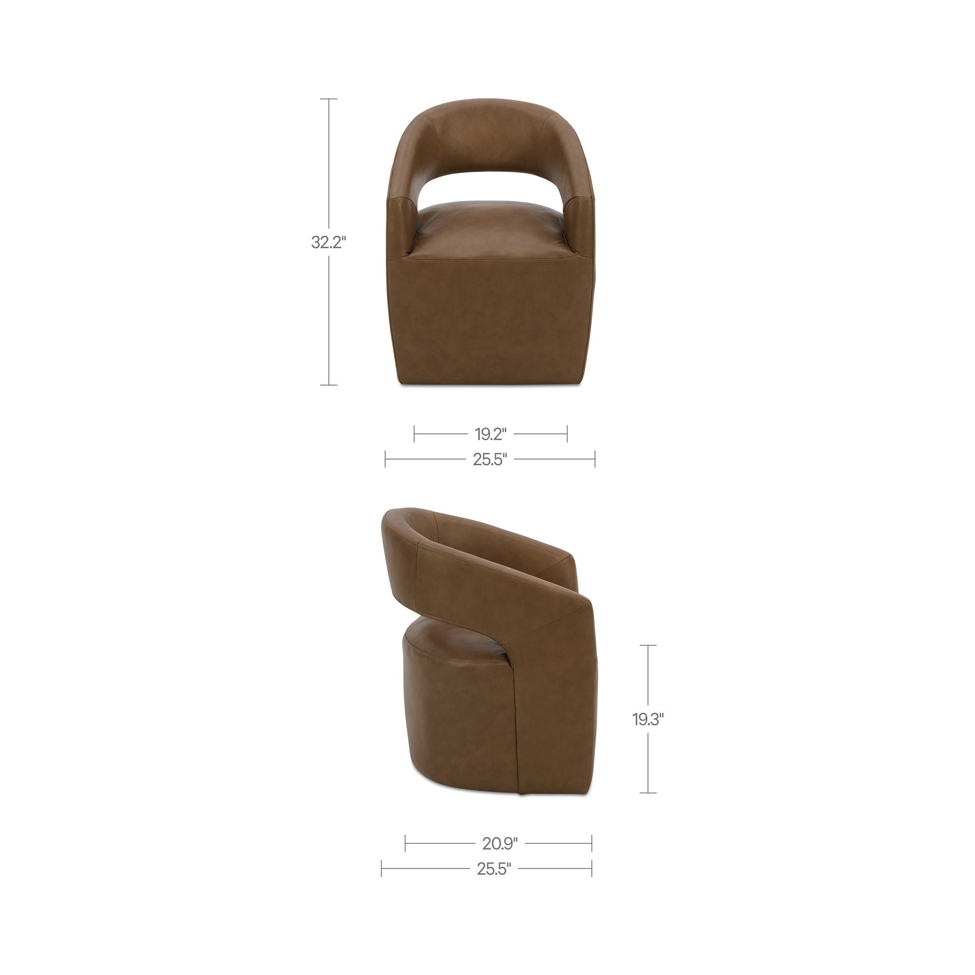 Barrow - Rolling Dining Chair - Tan