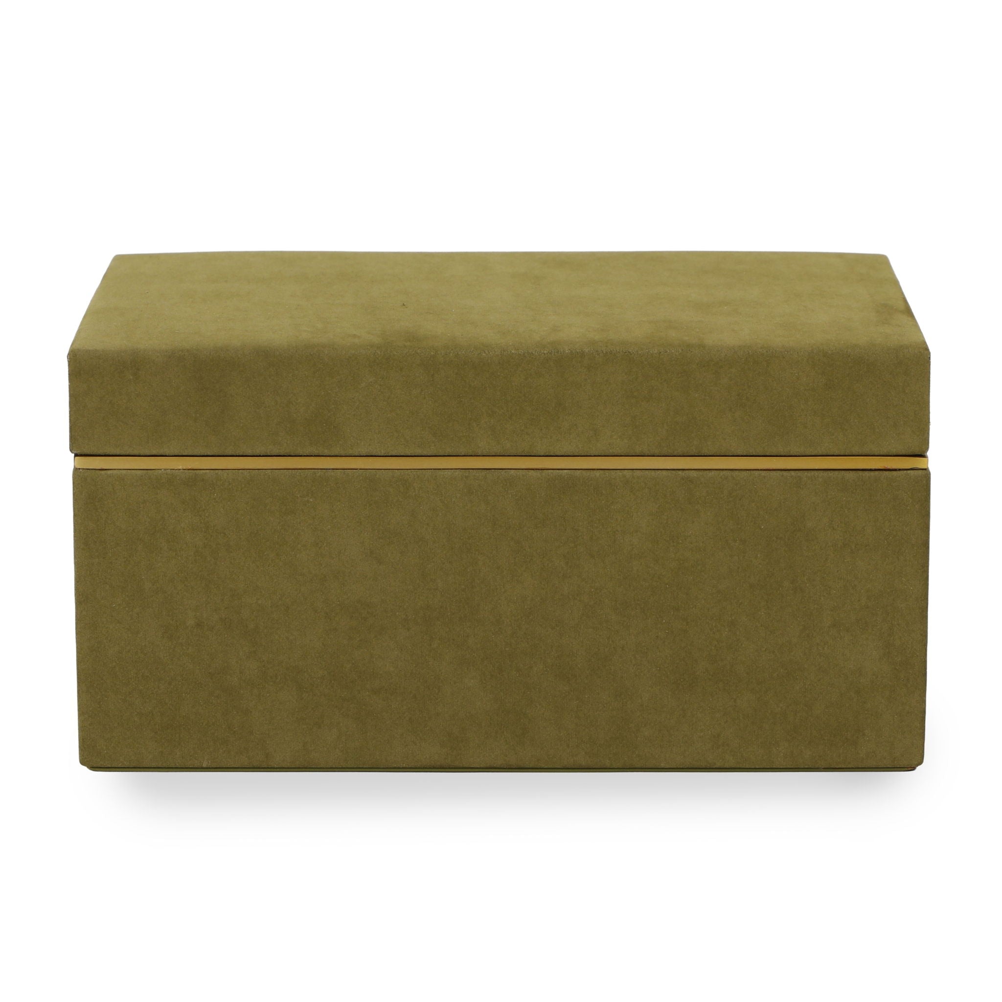 Pisa - Vegan Suede Contract-Grade Storage Box - Green