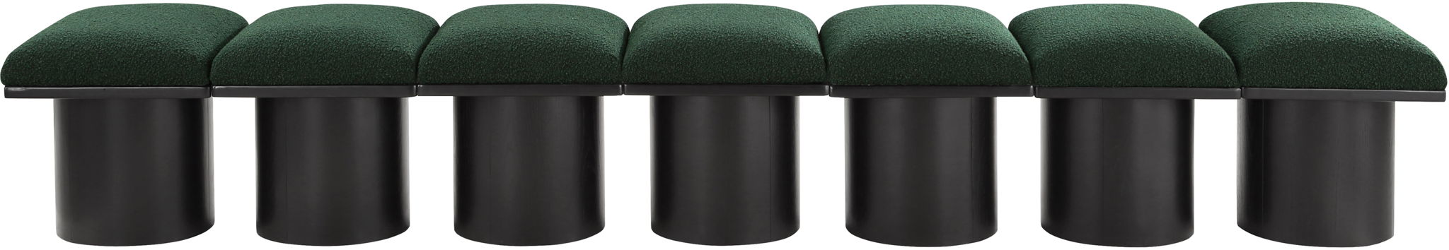 Pavilion - 7 Piece Modular Bench With Black Base