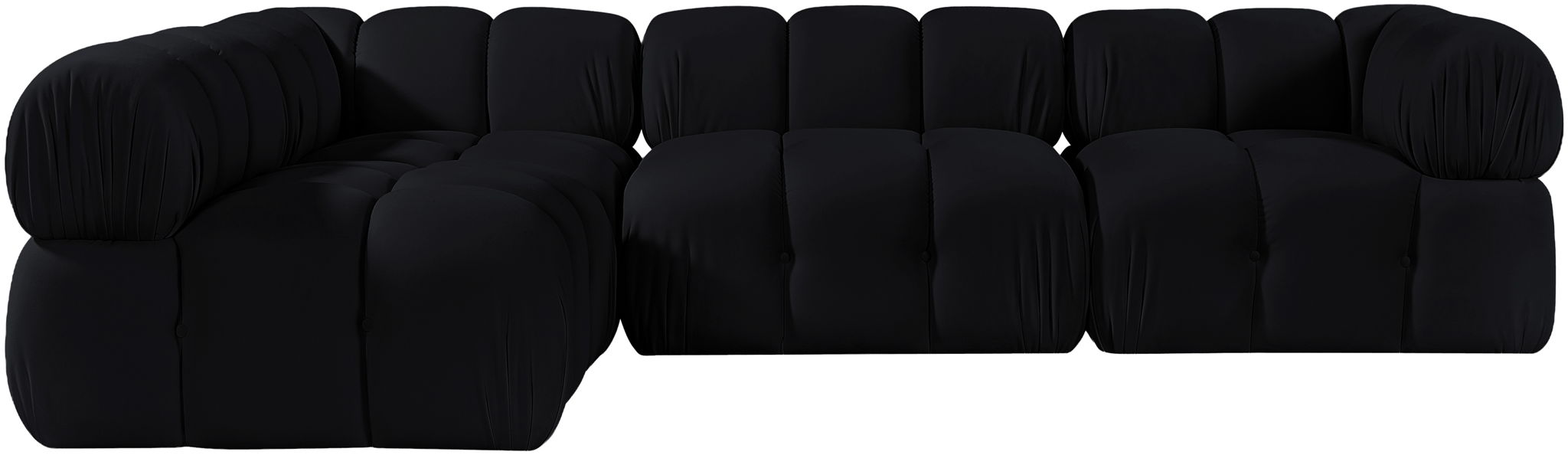 Orin - Fabric Velvet 4 Piece Modular Sectional
