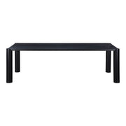 Post - Large Dining Table - Black Oak