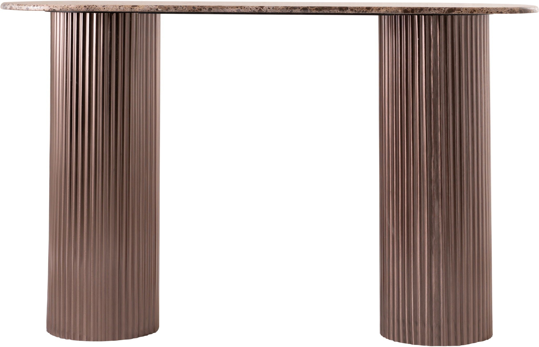Cindra - Genuine Marble Top And Iron Base Console Table