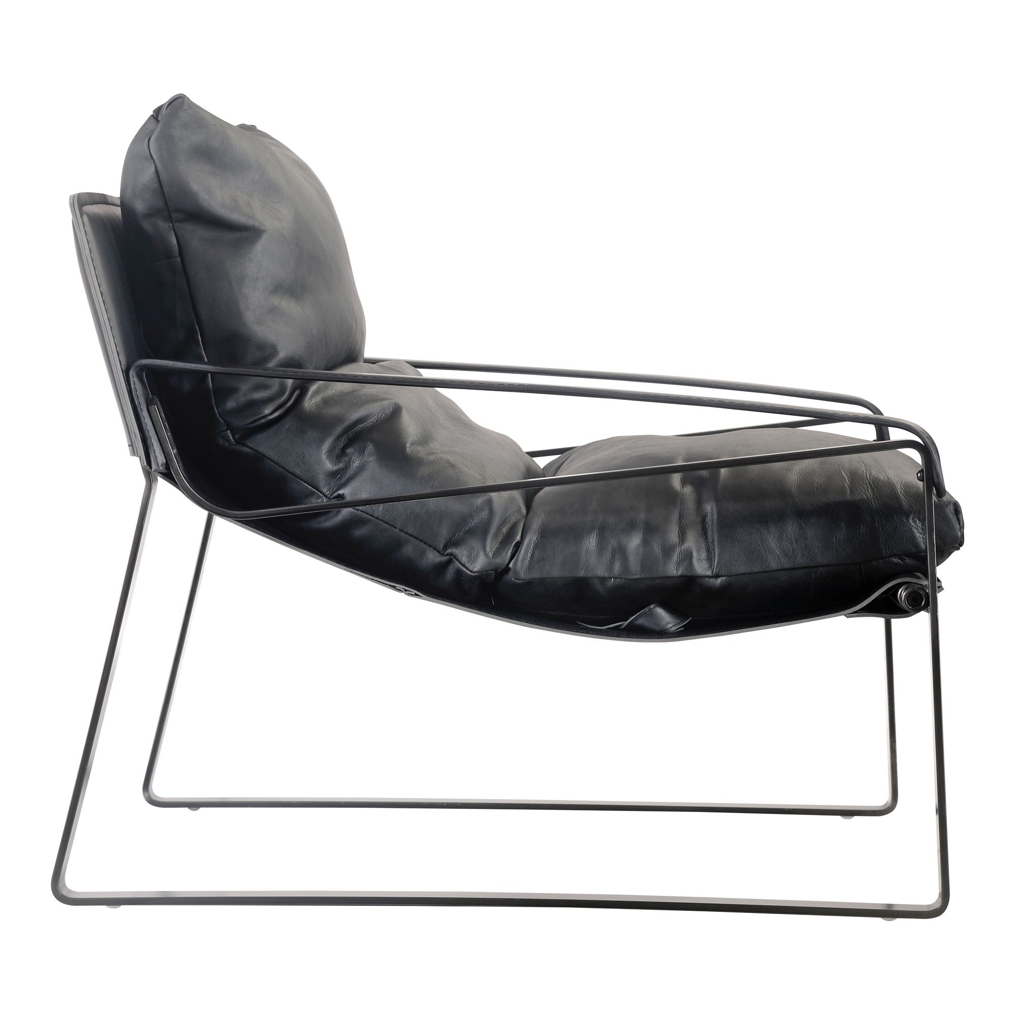 Connor - Leather Club Chair - Onyx Black