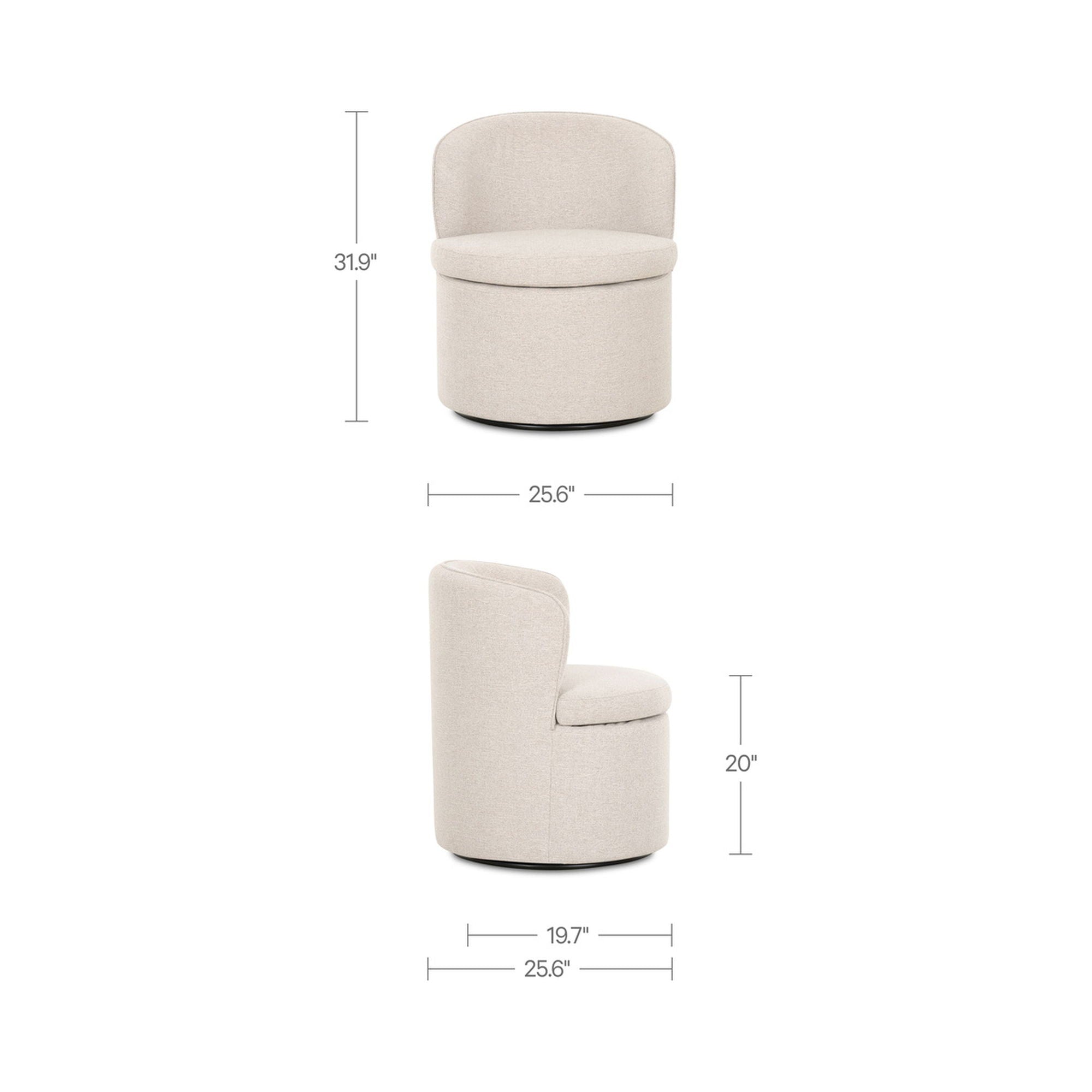 Dane - Swivel Chair - Oatmeal
