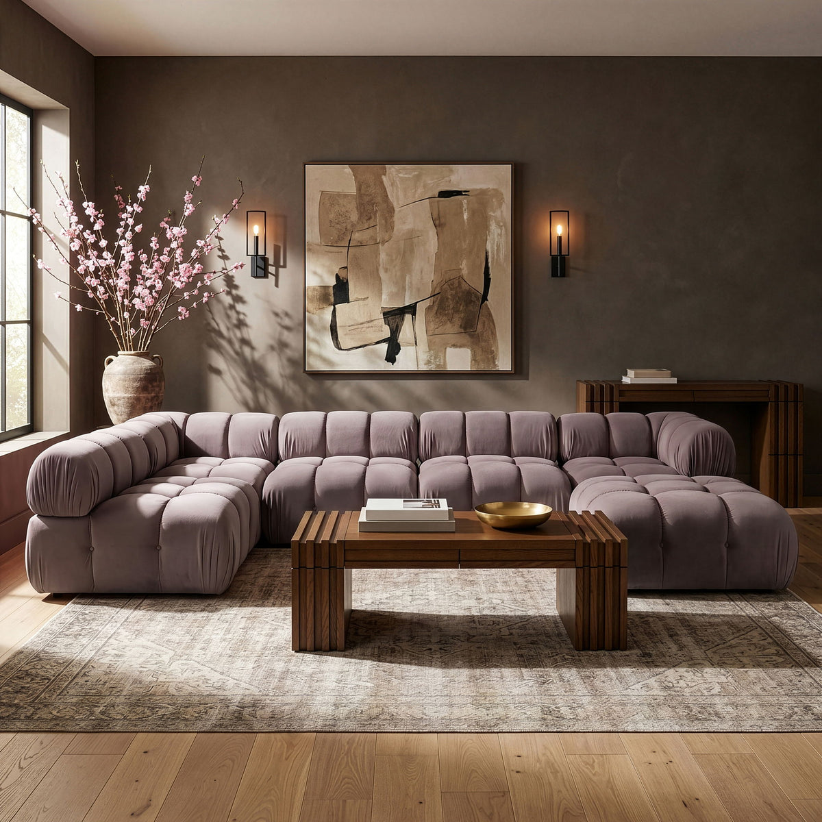 Orin - 6 Piece Modular Sectional (3 Modular Chairs, 2 Corner Chairs & Ottoman)