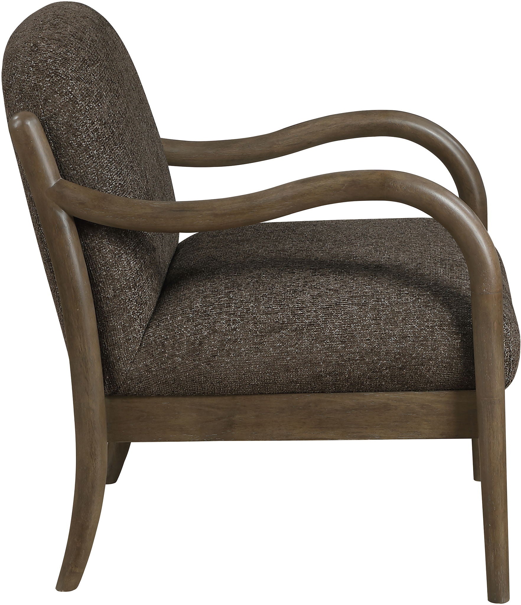 Helmsley - Performance Fabric Upholstered Accent Chair - Brown Frame