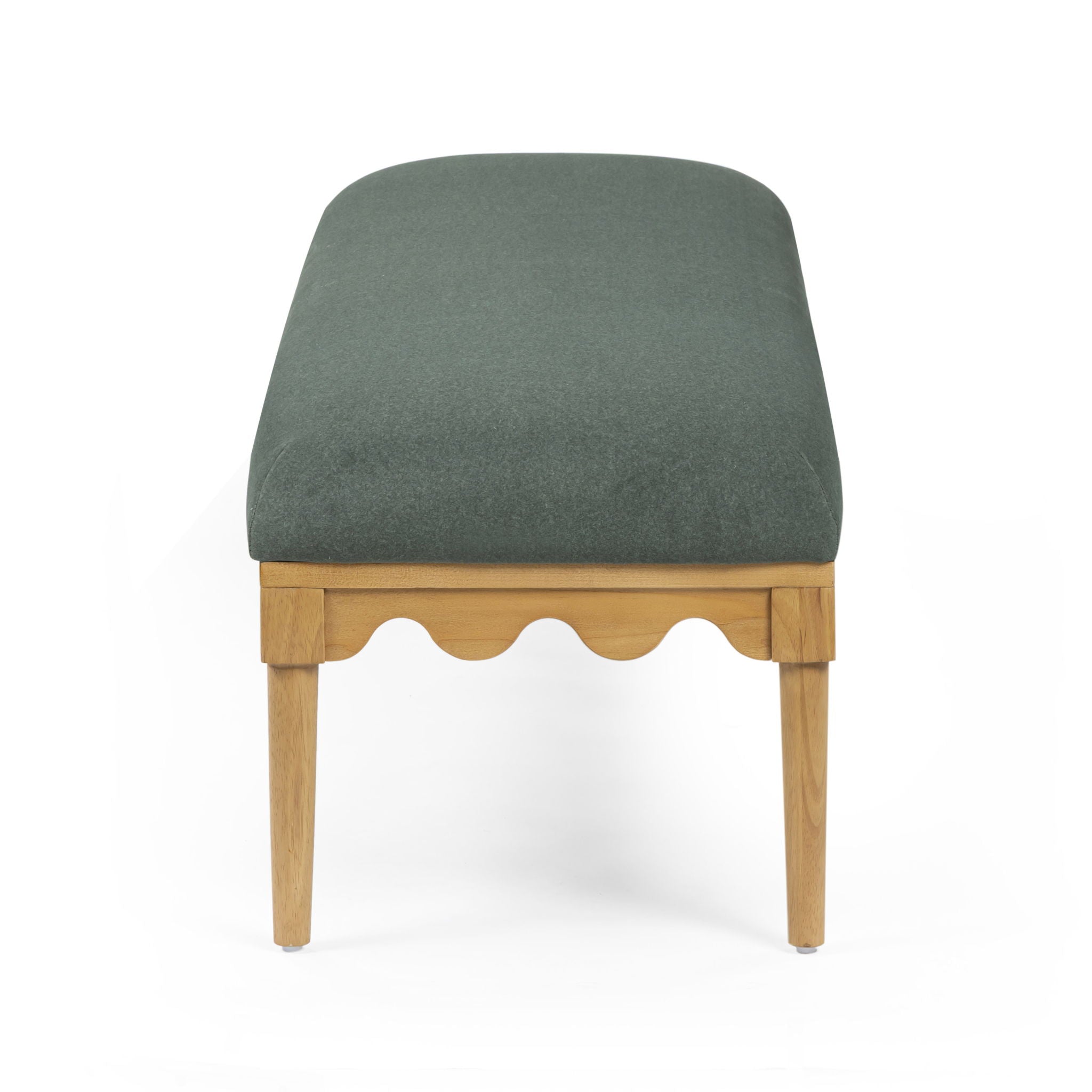 Oodle - Vegan Mohair Bench, Natural Ash Legs