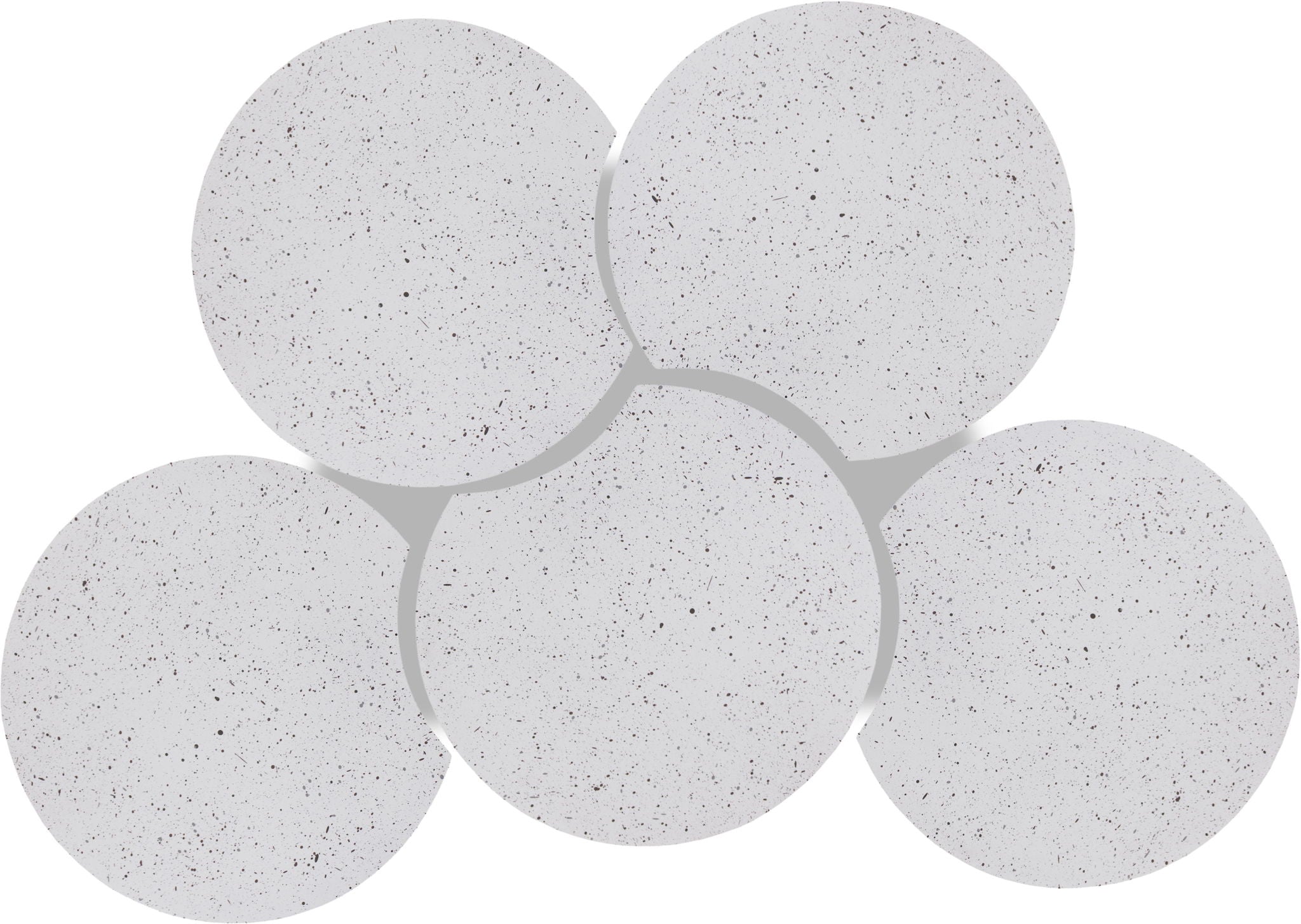 Dimple - 20" 5 Piece Modular Coffee Table - Terazzo Finish
