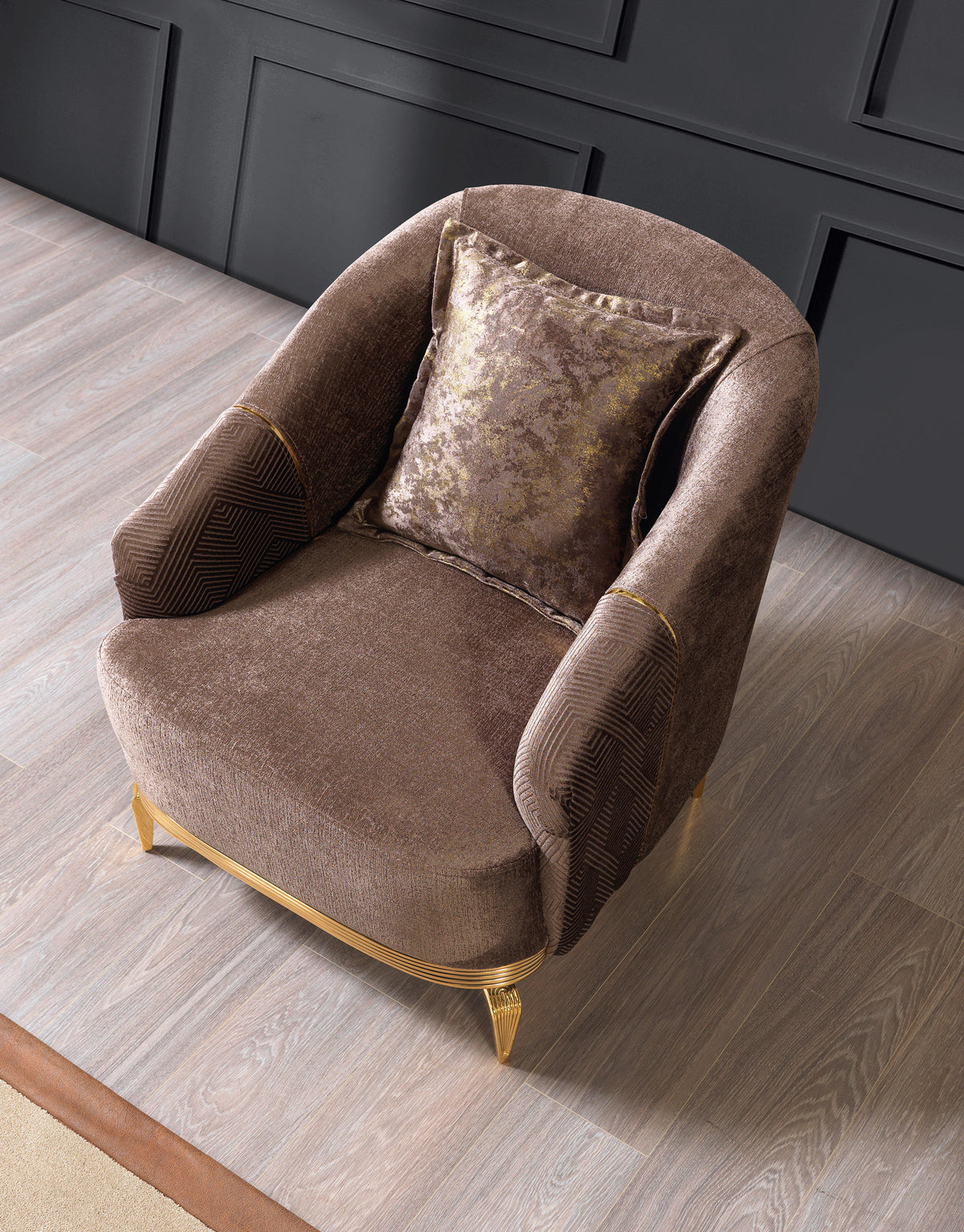 Santana Coffee Velvet Chair