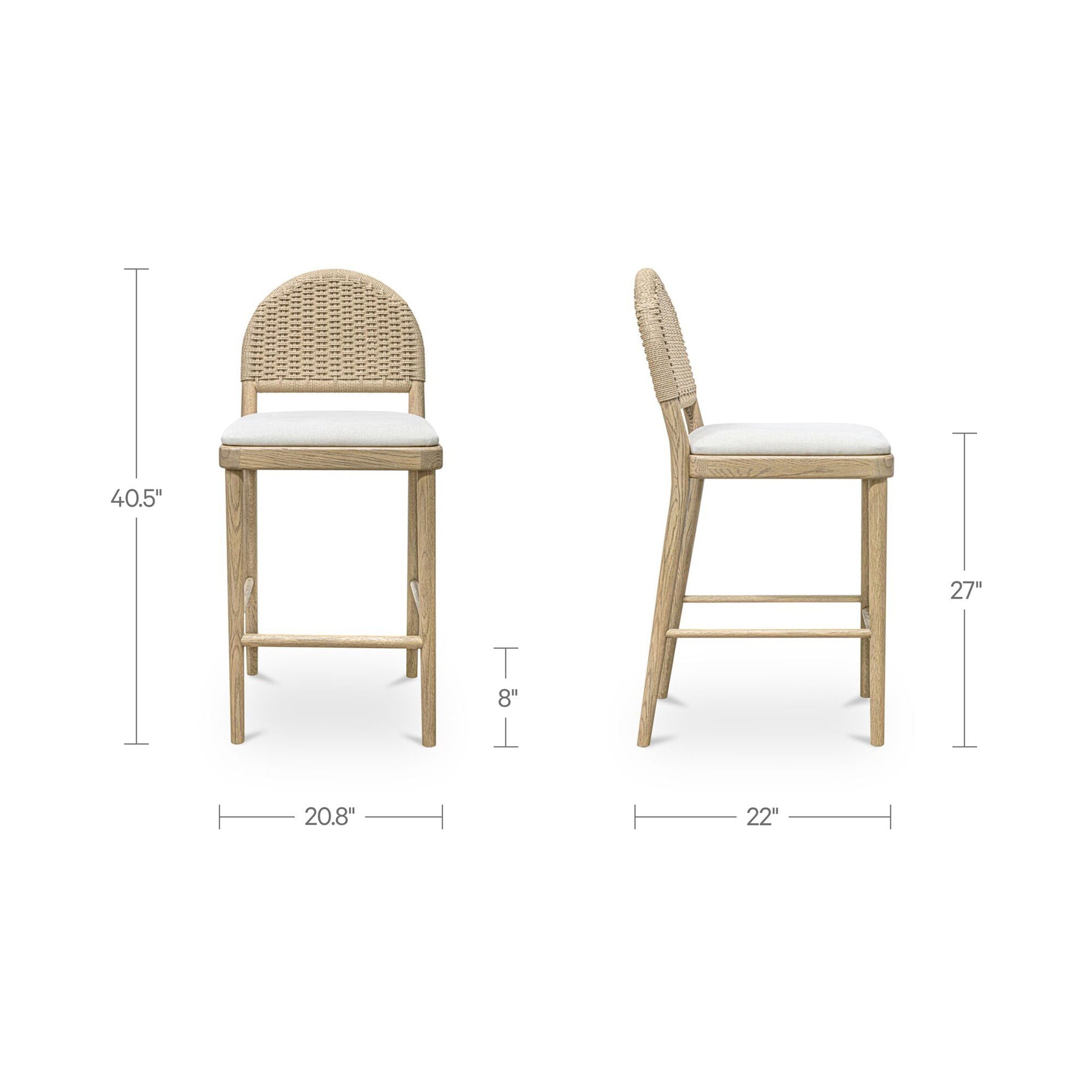 Claire - Counter Stool - Natural