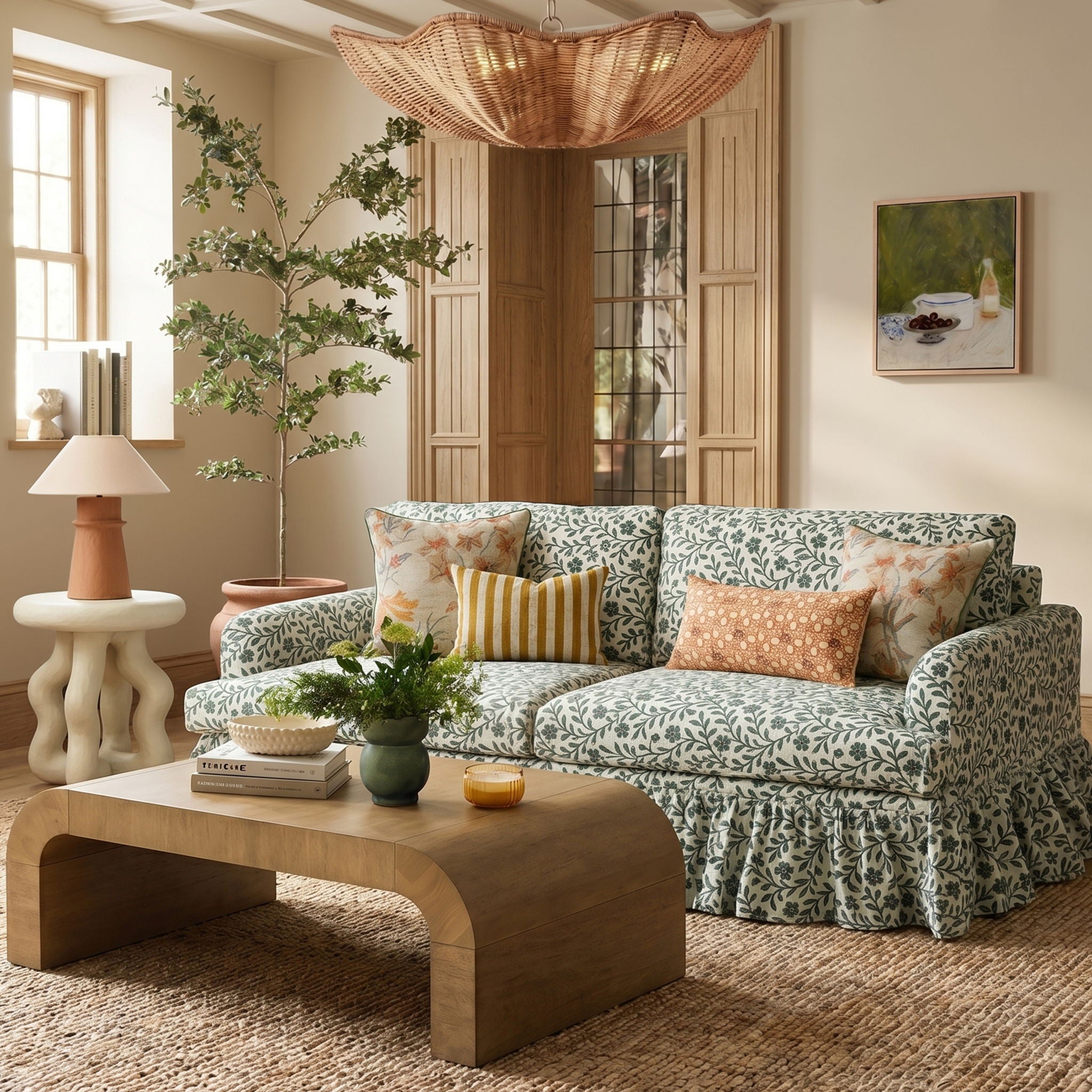 Gertrude - Performance Linen Weave Sofa - Floral