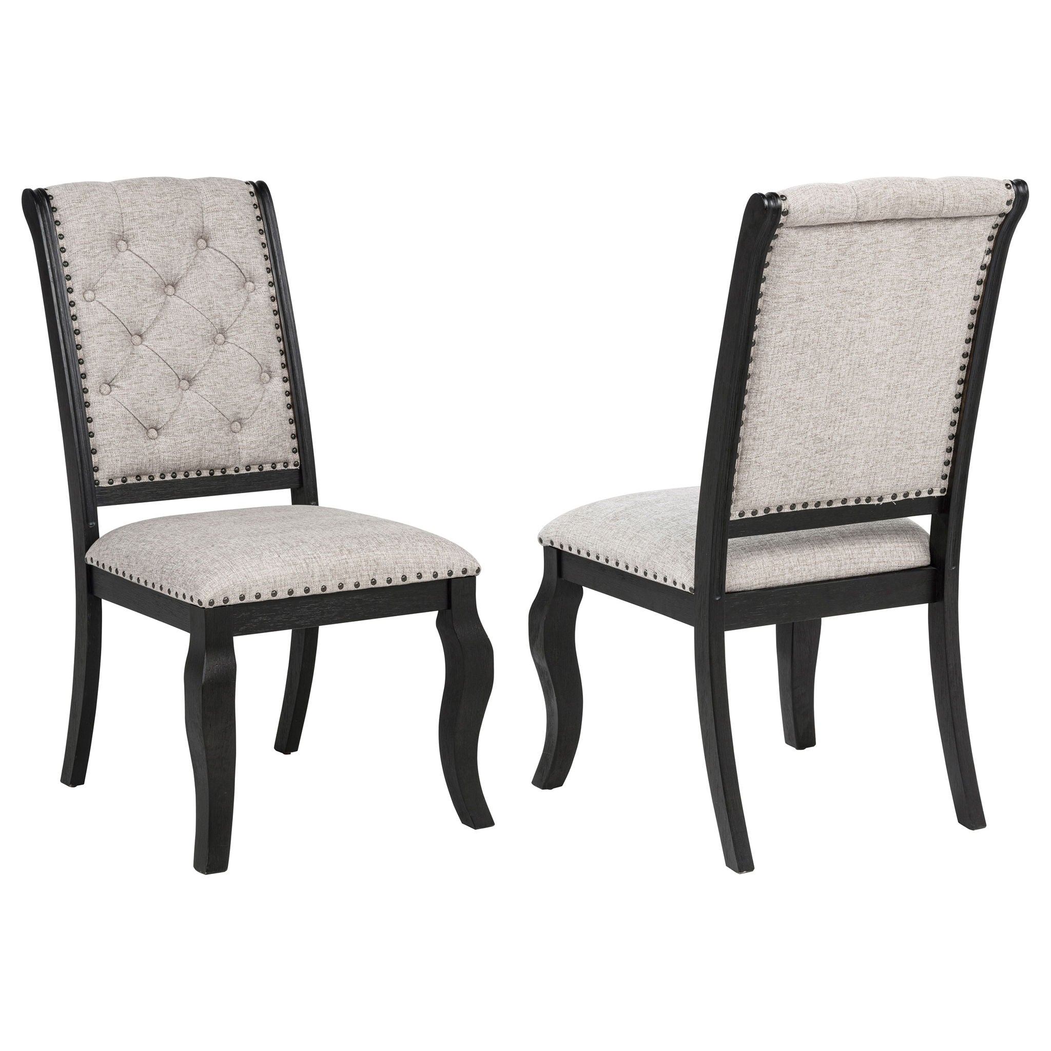Kinzler - Side Chairs (Set of 2) - Tan / Black
