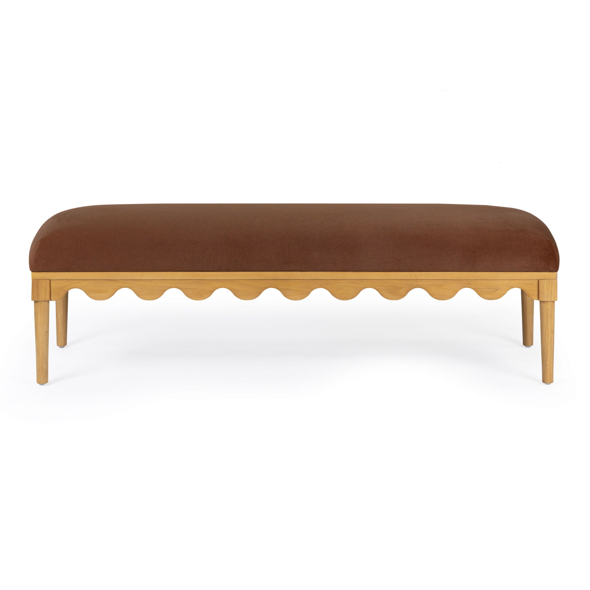 Oodle - Vegan Mohair Bench, Natural Ash Legs