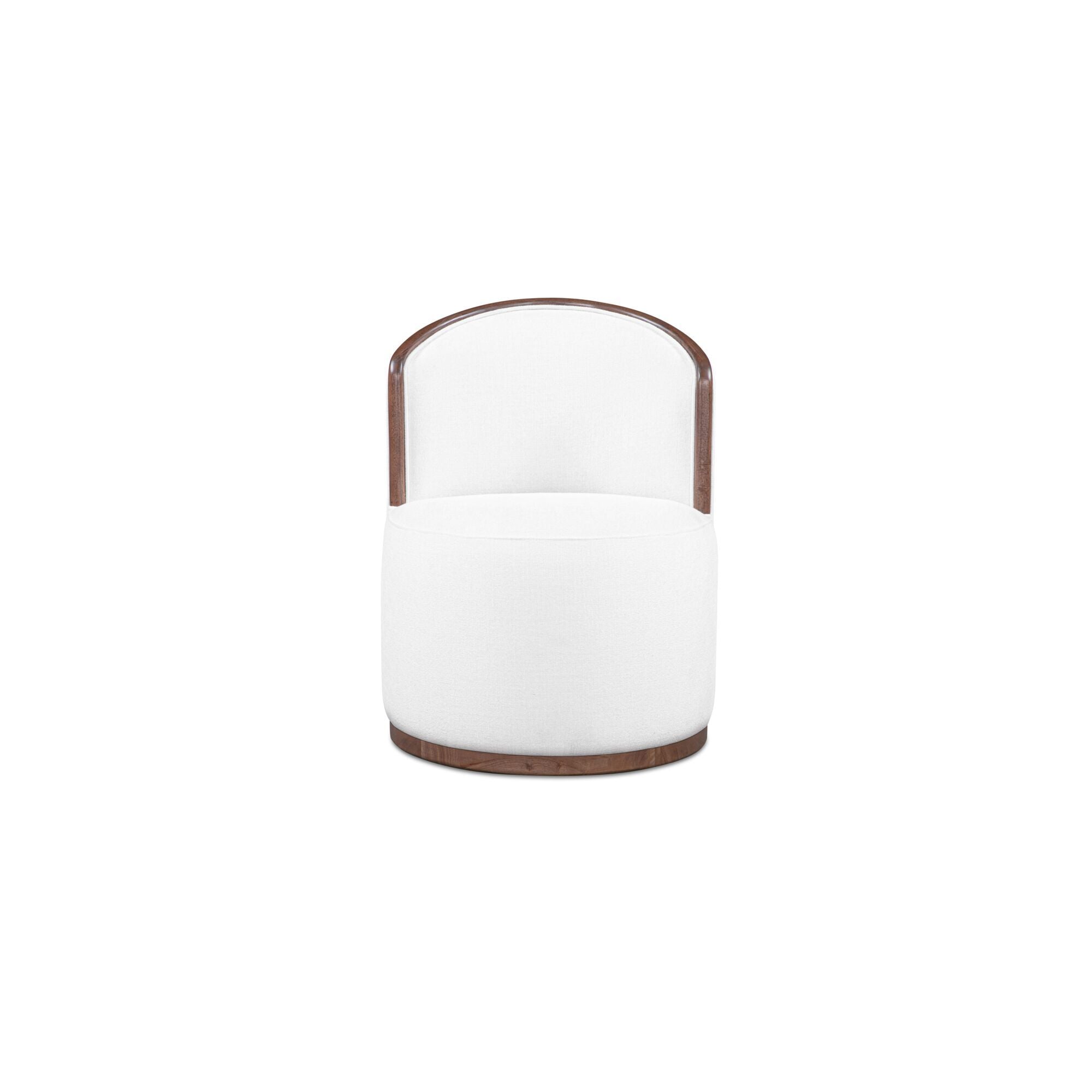 Rossi - Swivel Dining Chair - Cream / White