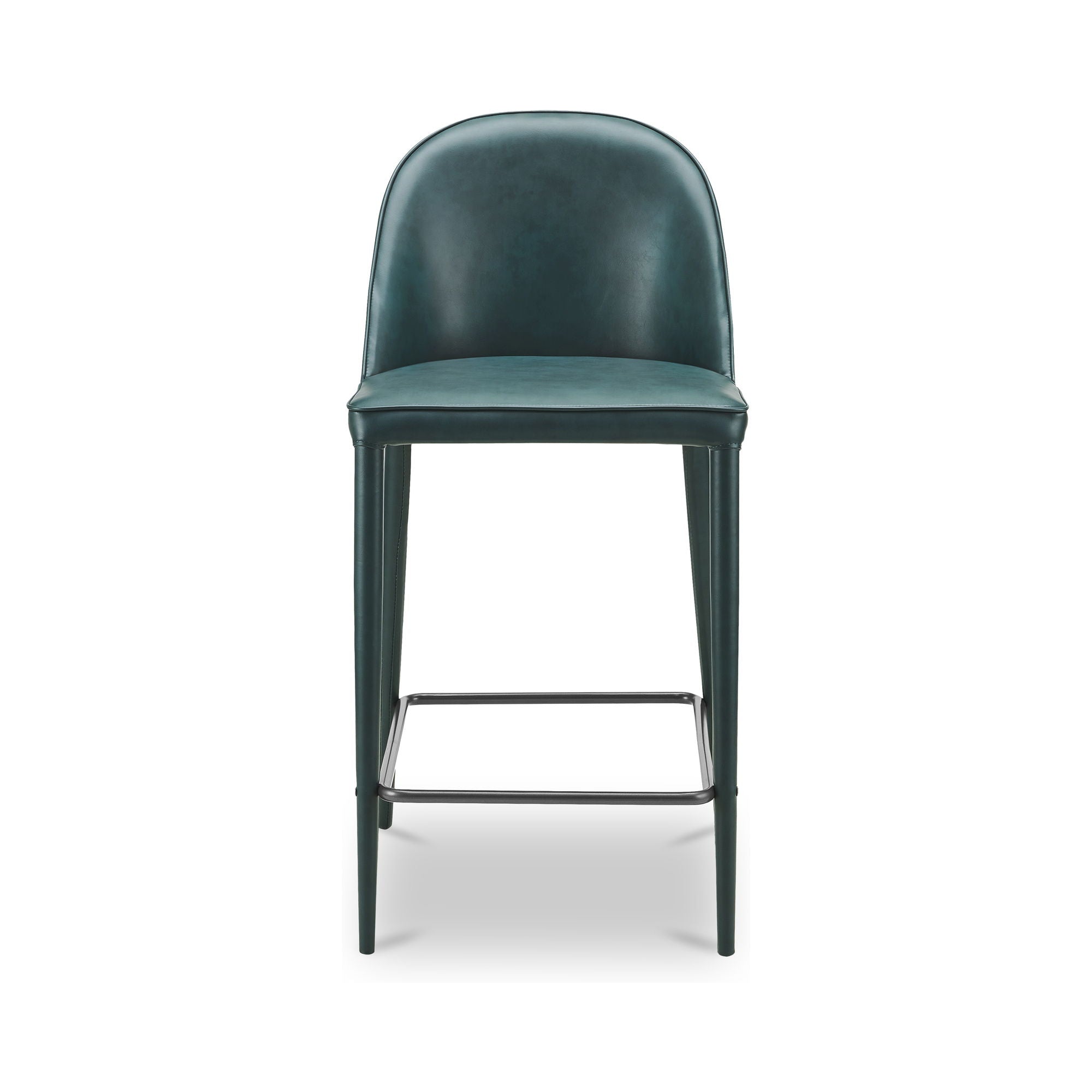 Burton - Counter Stool Vegan Leather - Dark Teal / Blue