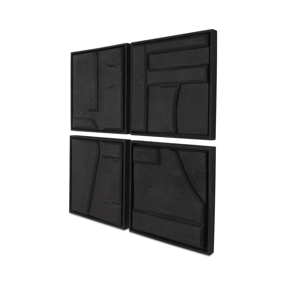 Alva - Wall Sculpture (Set of 4) - Black