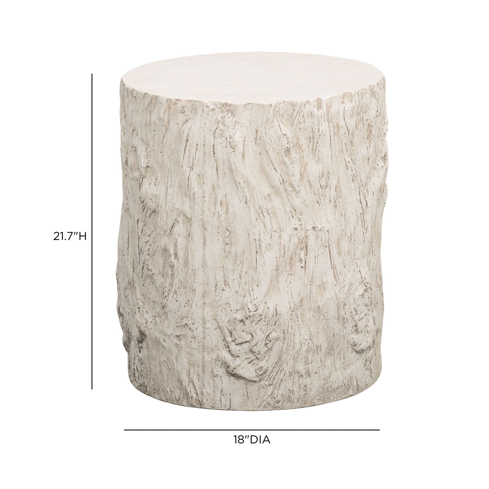 Fawn - Concrete Indoor/Outdoor Side Table - Driftwood