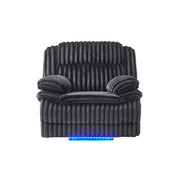 Winston - Power Recliner With LED Lighting - Black