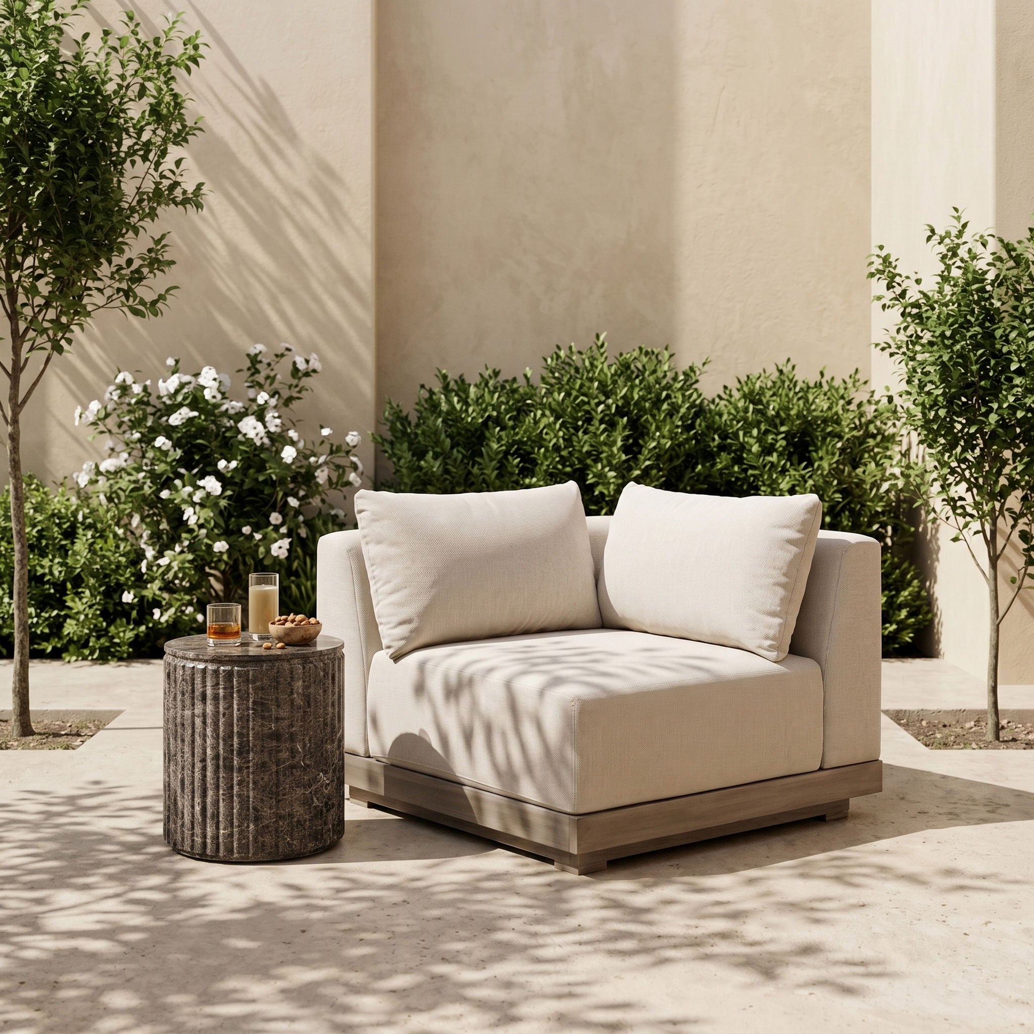 Solace - Olefin Performance Fabric Outdoor Patio Modular Corner Chair