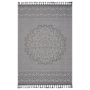 Guros - 8' X 10' Medallion Indoor / Outdoor Area Rug - Gray / White