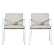 All-Weather Outdoor Dining Chair (Set of 2) - Beige / White