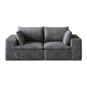 Cloud Sofa, Deep Seat Couches, Removable Cushion For Living Room - Dark Gray