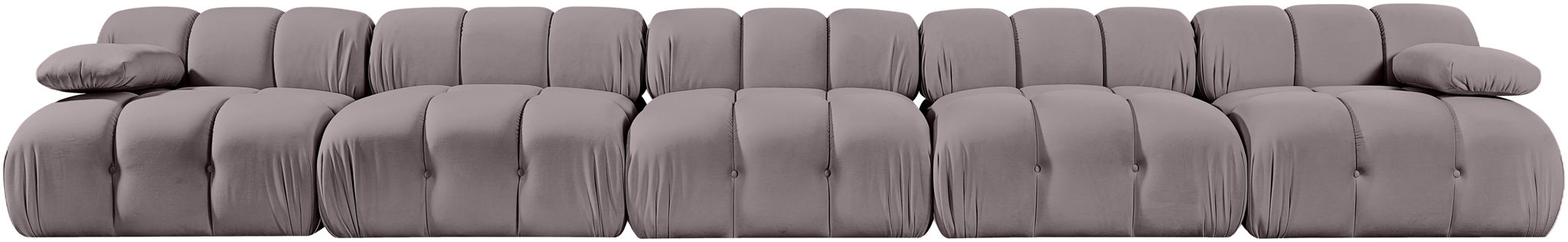 Orin - Velvet 5 Piece Modular Armless Sofa