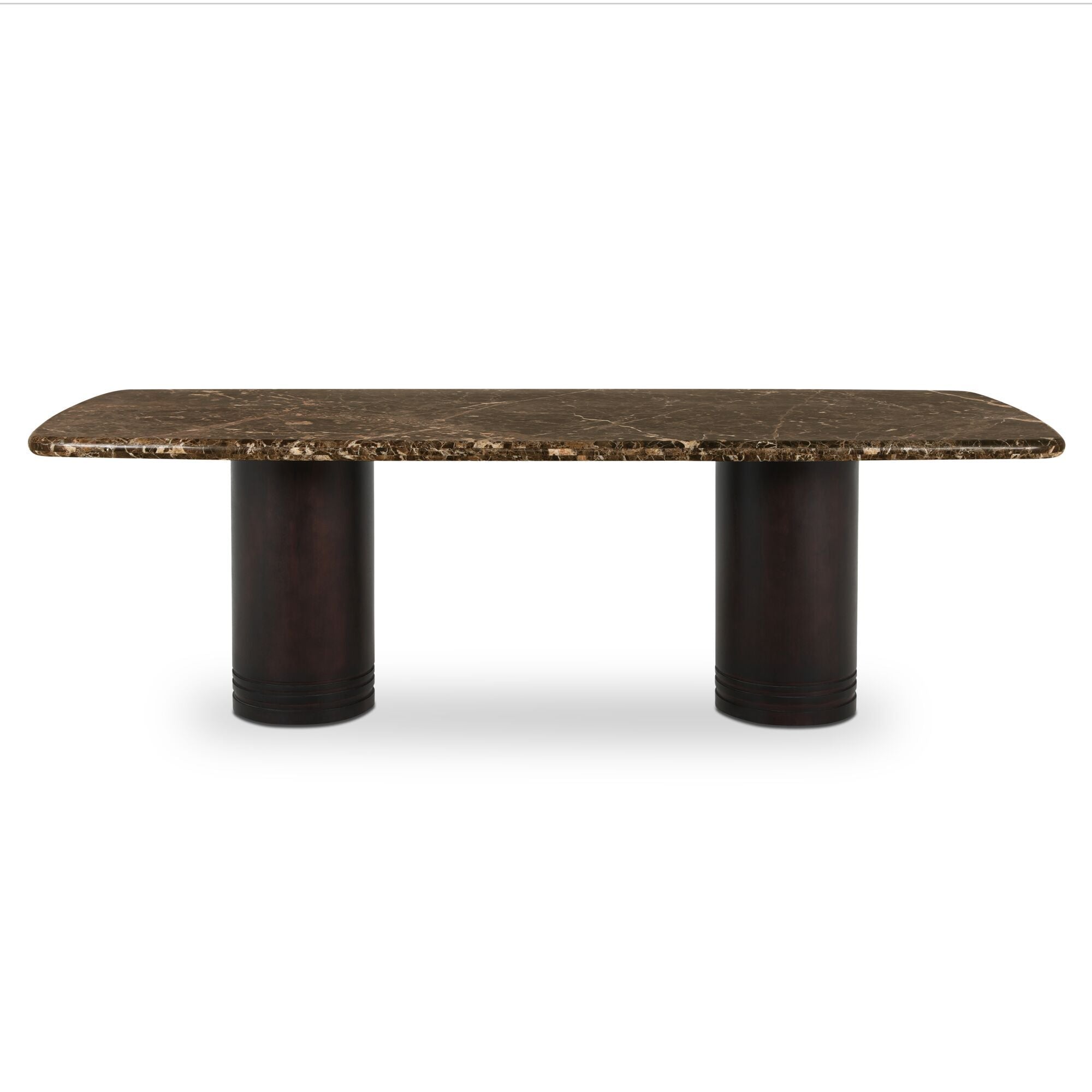 Daphne - Dining Table Large - Dark Emperador Marble / Brown