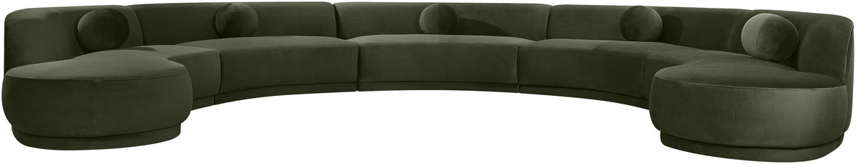 Avra - 192" Velvet Performance Fabric Upholstered Sectional