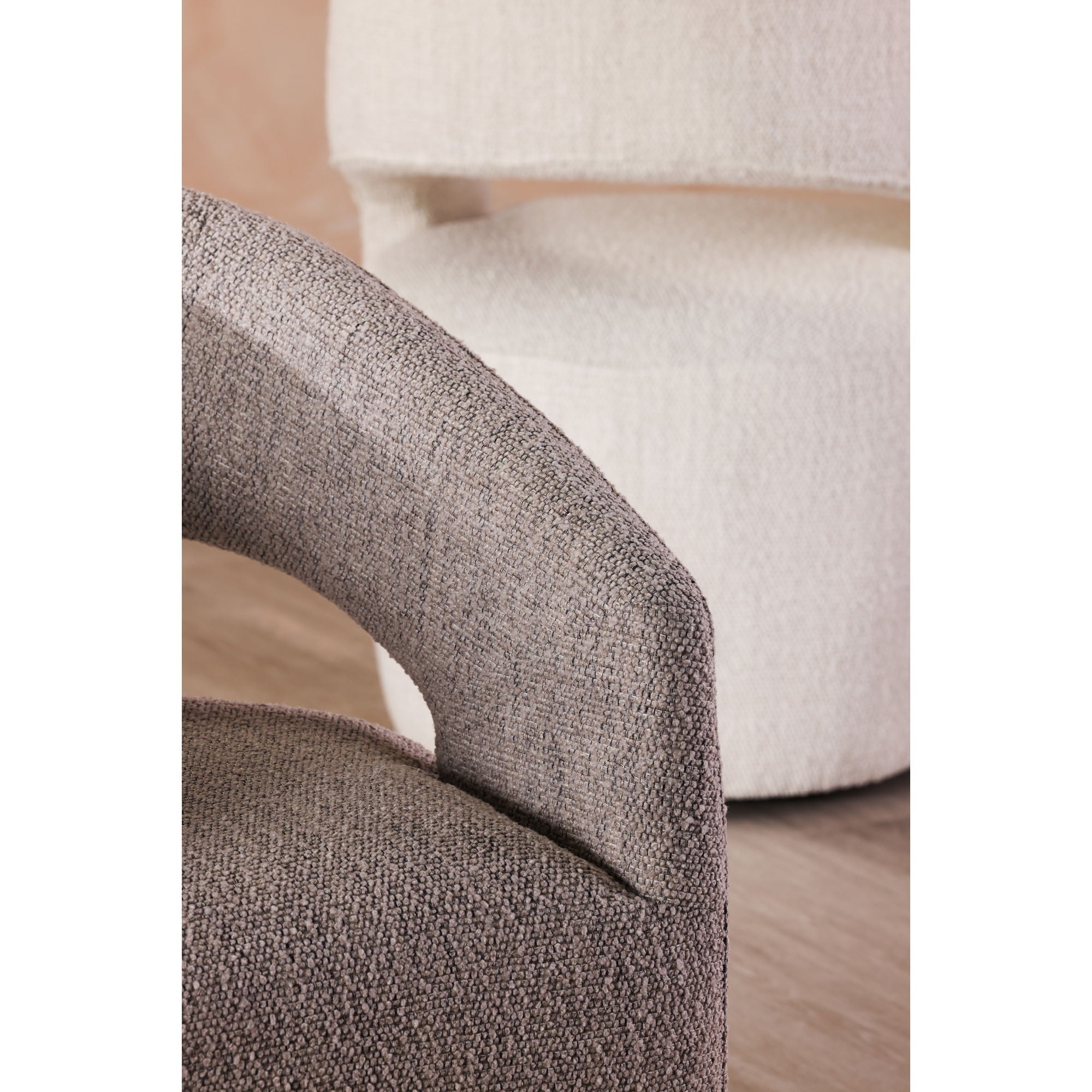 Barrow - Rolling Dining Chair - Gray Storm