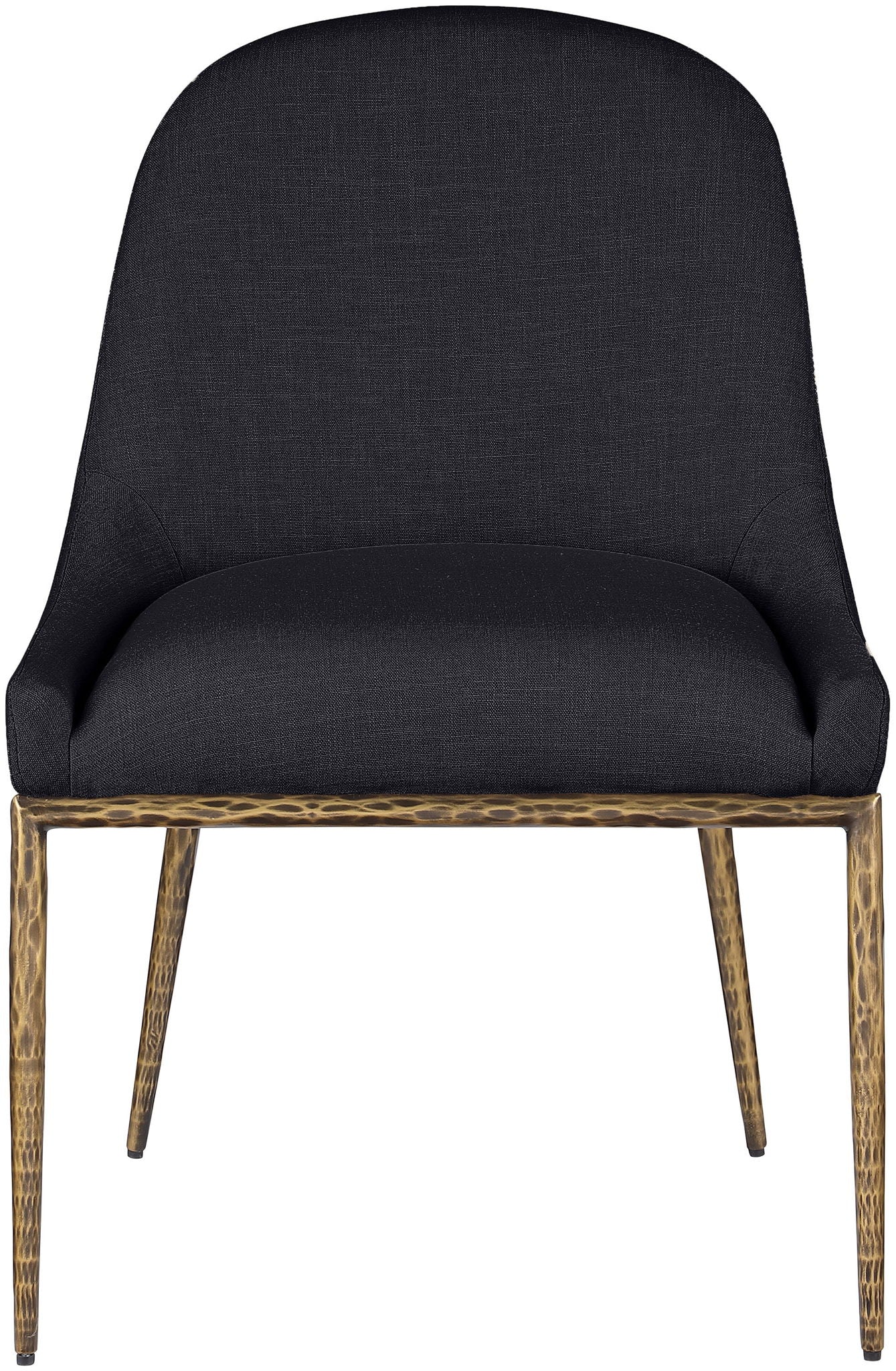 Ferro - Upholstered Dining Side Chair With Brushed Gold Legs
