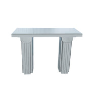 Console Table, Rectangular Entryway Desk For Living Room - Silver