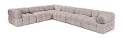 Orin - L-Shaped Velvet 6 Piece Modular Sectional