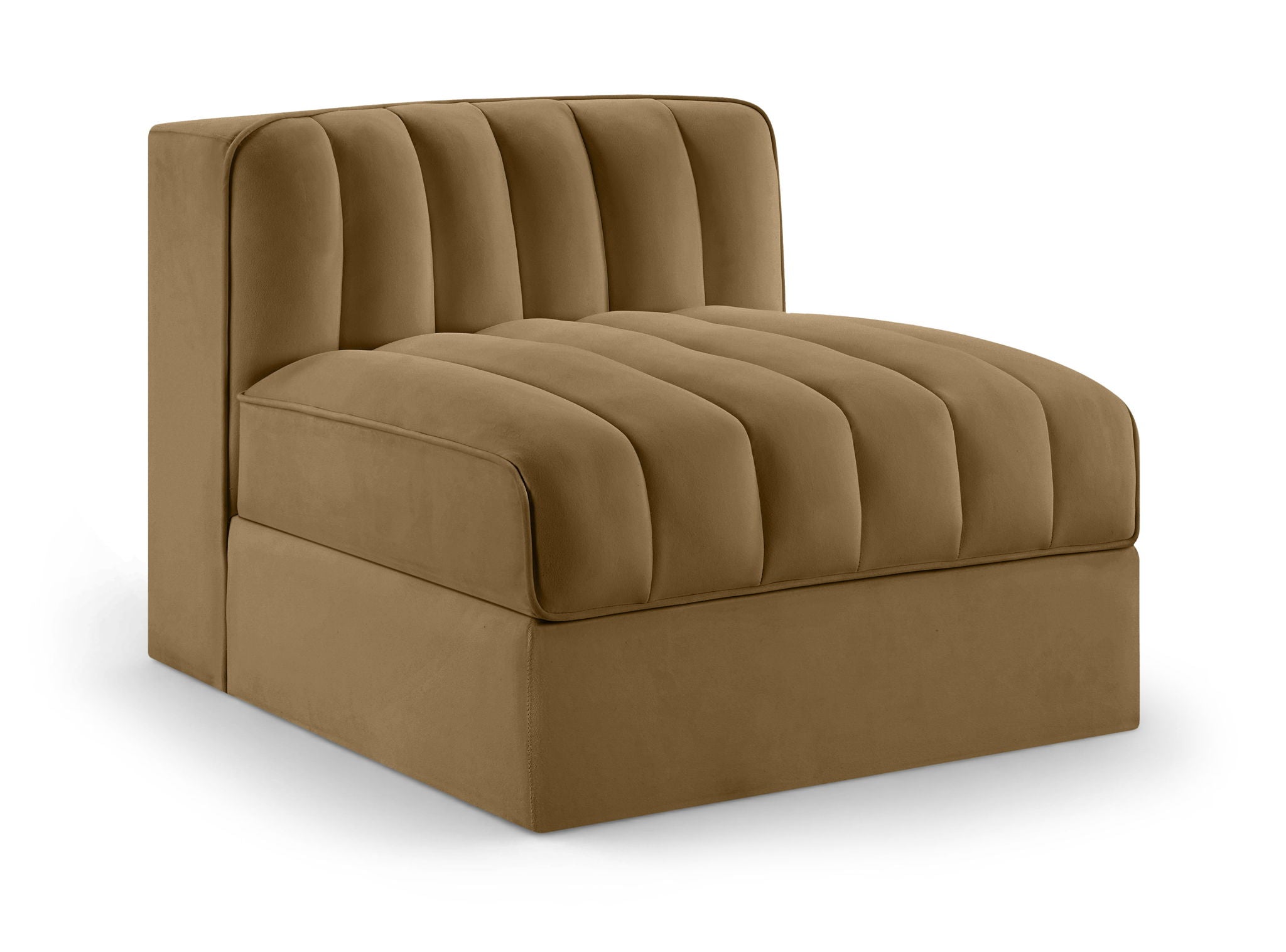 Rummi - Velvet Performance Fabric Upholstered Modular Armless Chair