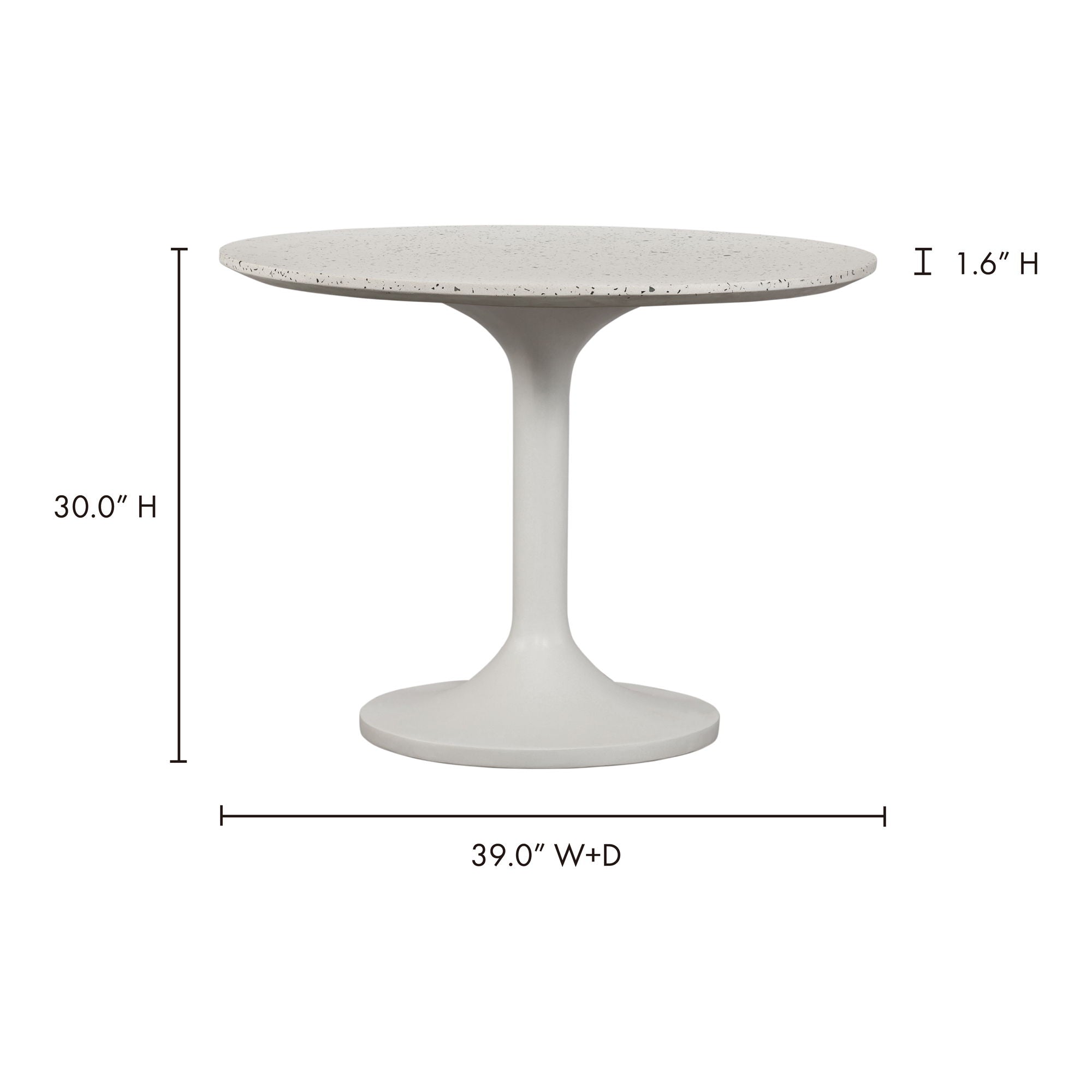 Tuli - Cafe Table - Pearl Silver