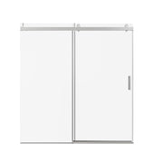 Frameless Sliding Shower Door With Soft- Close, 3 / 8" Tempered Glass